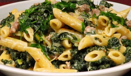 Lemon Sausage and Kale Pasta